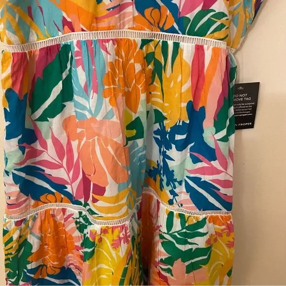 NWT Boston Proper tropical dress XS - Picture 4 of 8